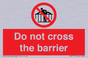 Do not cross the barrier