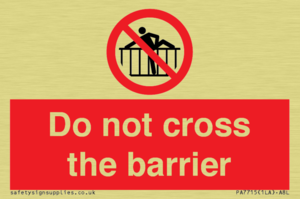 Do not cross the barrier