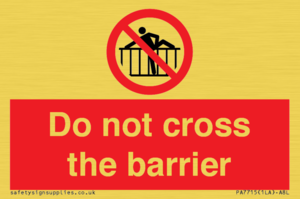 Do not cross the barrier