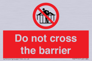 Do not cross the barrier