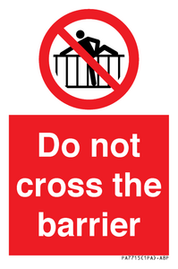 Do not cross the barrier