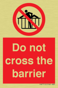 Do not cross the barrier