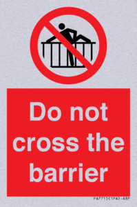 Do not cross the barrier