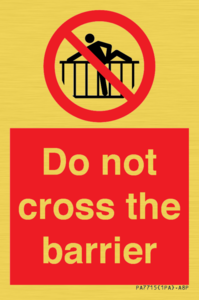 Do not cross the barrier