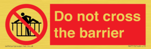 Do not cross the barrier