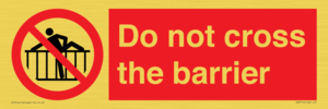 Do not cross the barrier