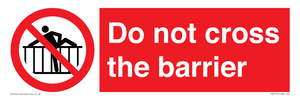 Do not cross the barrier