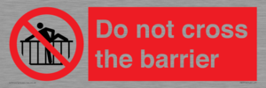 Do not cross the barrier