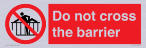 Do not cross the barrier