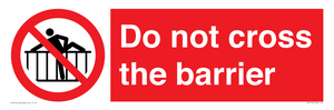 Do not cross the barrier