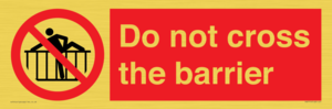 Do not cross the barrier