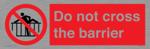 Do not cross the barrier