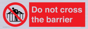Do not cross the barrier