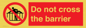 Do not cross the barrier