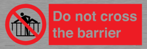 Do not cross the barrier