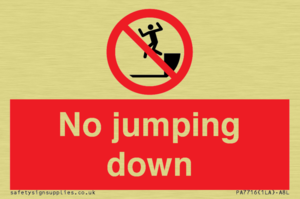 No jumping down