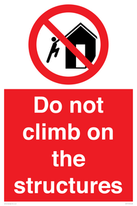 Do not climb on the structures