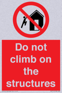 Do not climb on the structures