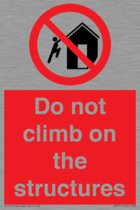 Do not climb on the structures