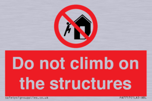 Do not climb on the structures
