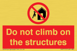 Do not climb on the structures