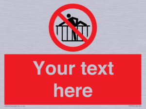 Custom prohibition do not cross barrier