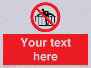 Custom prohibition do not cross barrier