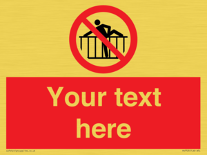 Custom prohibition do not cross barrier