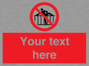 Custom prohibition do not cross barrier