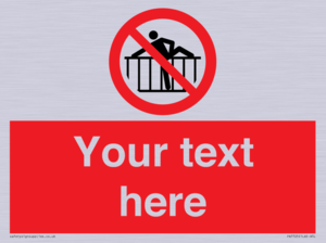 Custom prohibition do not cross barrier