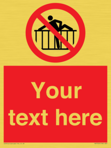 Custom prohibition do not cross barrier