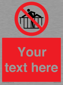 Custom prohibition do not cross barrier