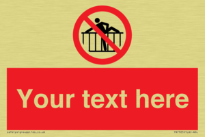 Custom prohibition do not cross barrier