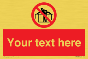 Custom prohibition do not cross barrier