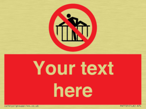 Custom prohibition do not cross barrier