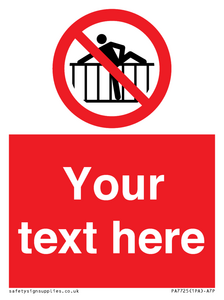 Custom prohibition do not cross barrier