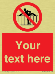 Custom prohibition do not cross barrier