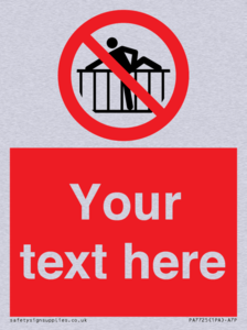 Custom prohibition do not cross barrier