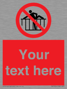 Custom prohibition do not cross barrier