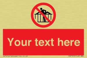 Custom prohibition do not cross barrier