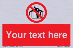 Custom prohibition do not cross barrier