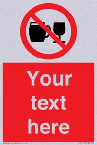 Custom Sign with Do not drink alcohol symbol