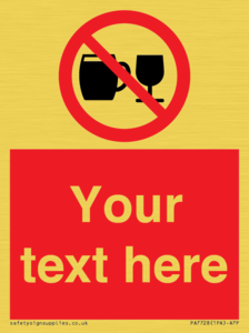 Custom Sign with Do not drink alcohol symbol