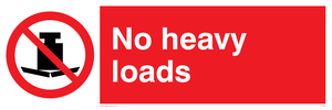 No heavy loads sign 