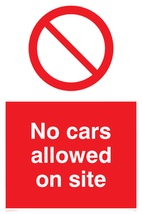 no cars allowed on site