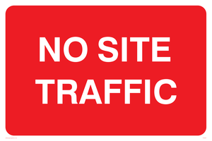 No site traffic sign from Safety Sign Supplies