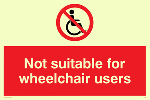 not suitable for wheelchairs