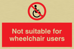not suitable for wheelchairs