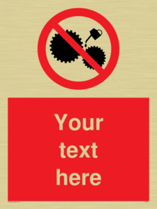 Custom No Oiling Sign