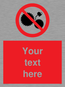 Custom No Oiling Sign